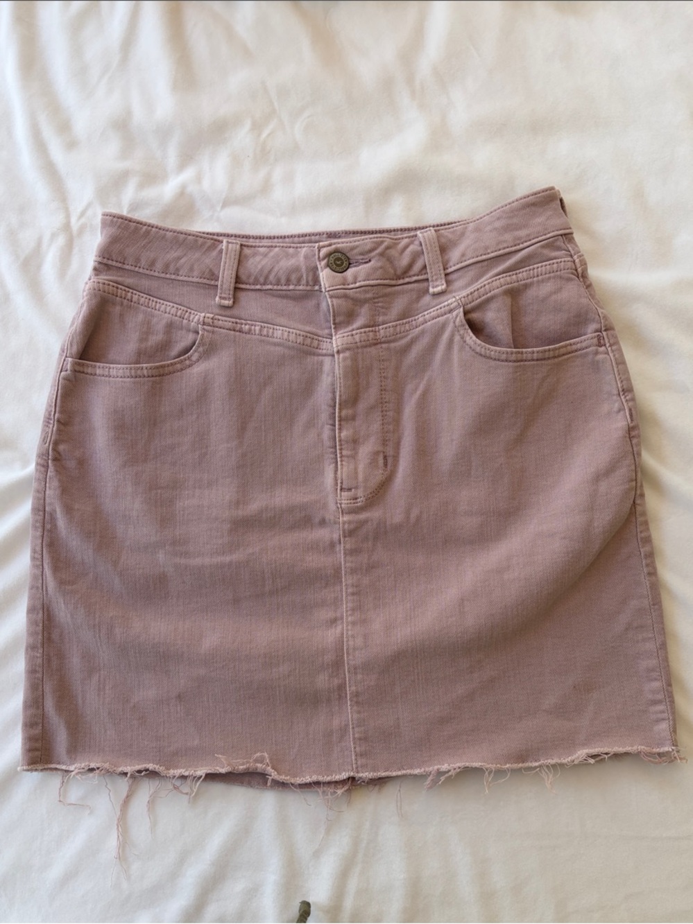 Hollister Women’s Washed Mauve Denim Mini Skirt - (Junior Sz 9 & Women Sz M)